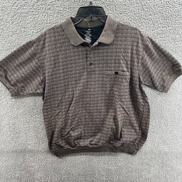 (4) LOT Vintage David Taylor Men’s Large 90s Pocket Polo Dad Shirt Short Sleeve - Picture 11 of 16